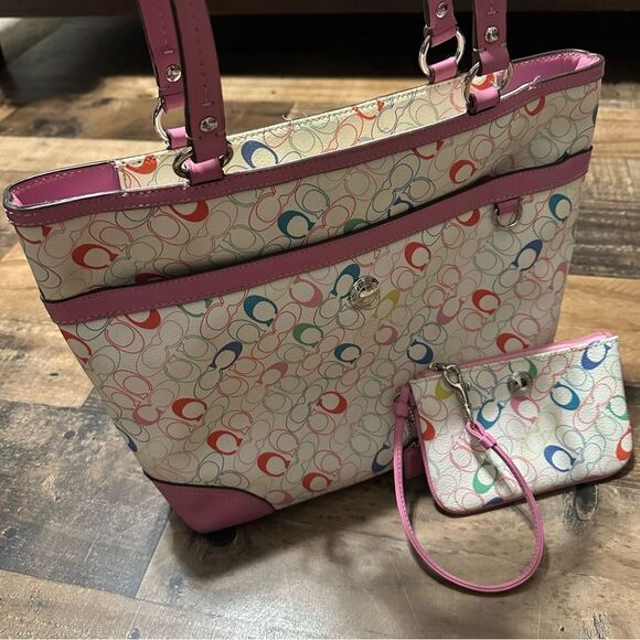 Coach Chelsea Multicolor Tote and Wristlet Set - Picture 6 of 14